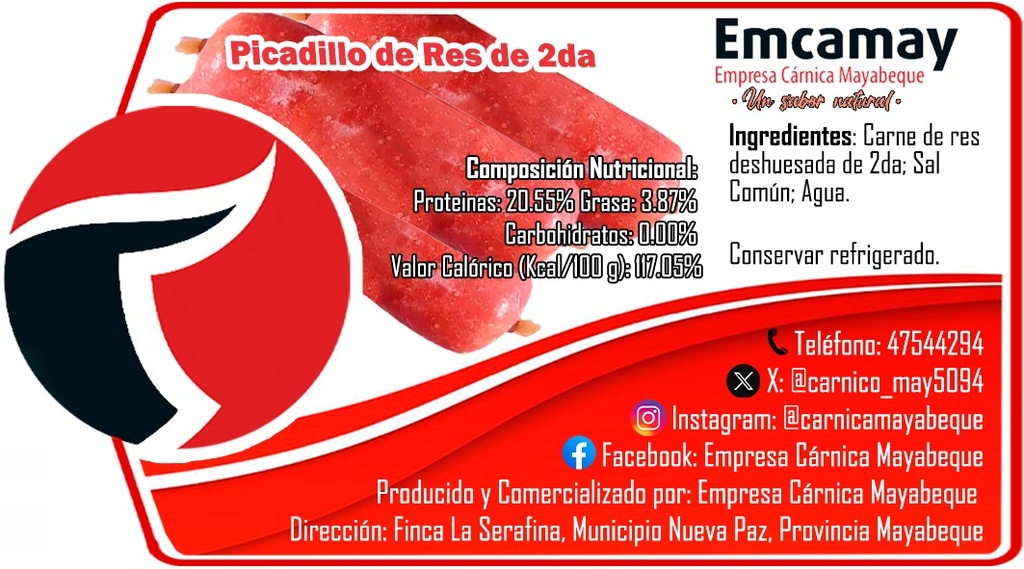 Picadillo de Carne de Res de 2da (Formato. 460 G a 1 KG)