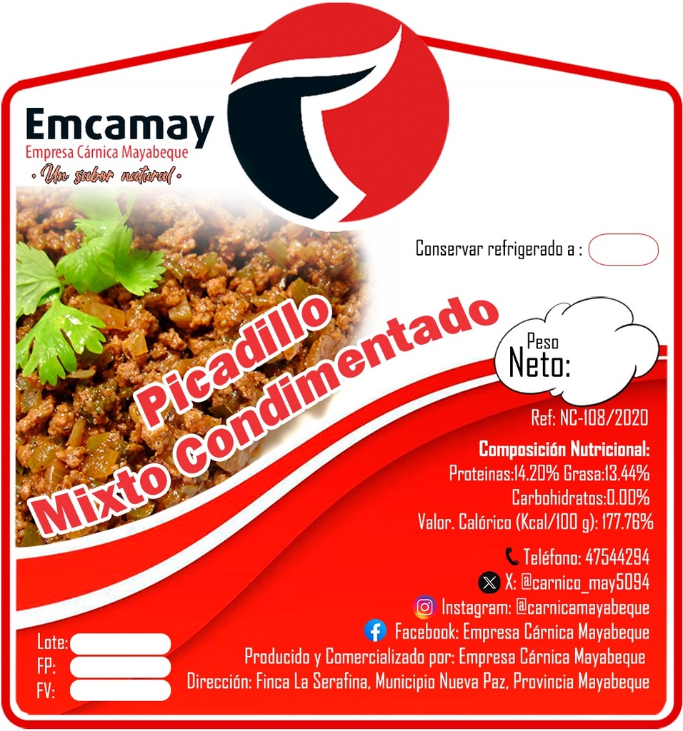 Picadillo Mixto Condimentado (Formato. 460 G a 1 KG)