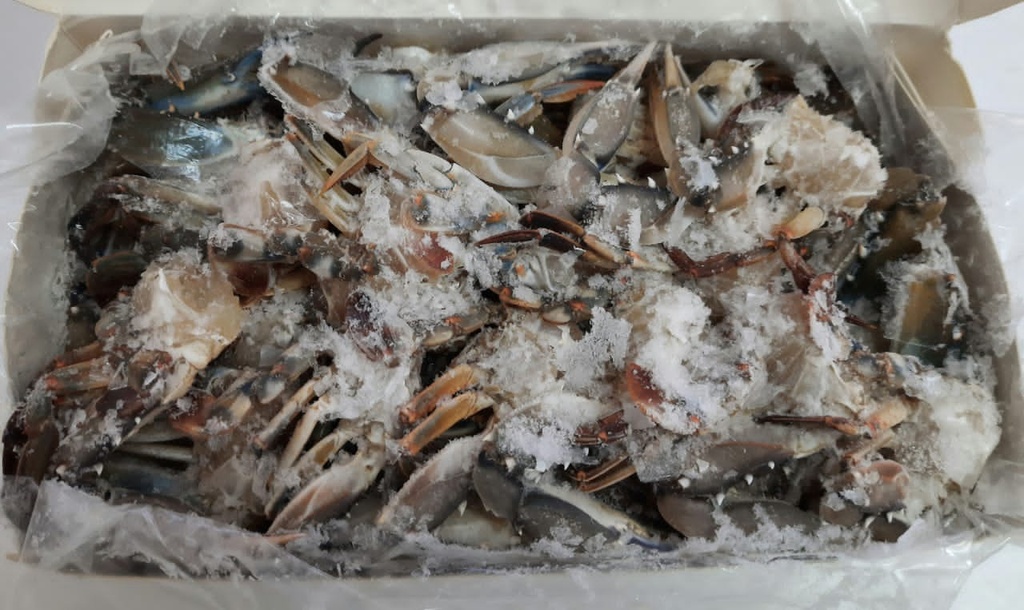 Jaiba en mitades congelada ( Envase 1.5 kg)