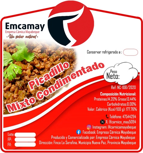 Picadillo Mixto Condimentado (Formato. 460 G a 1 KG)